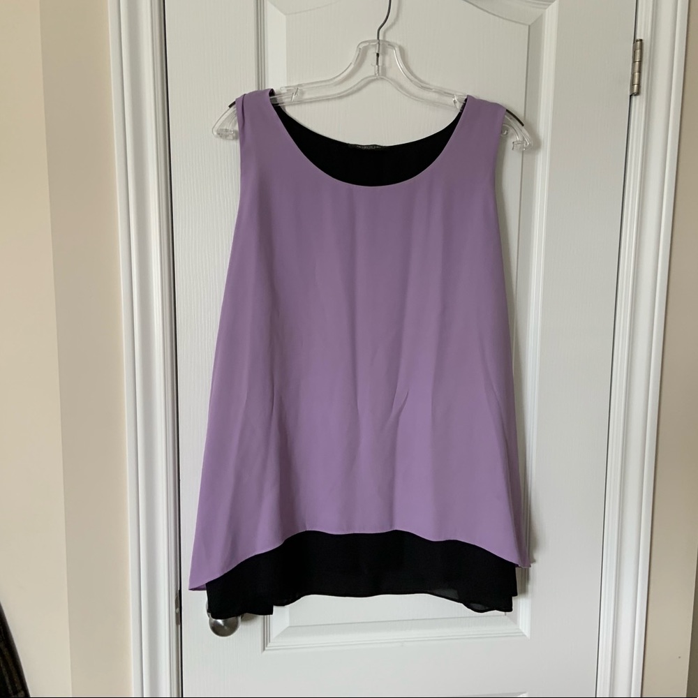 Sleeveless layered blouse - michael studio - 24w